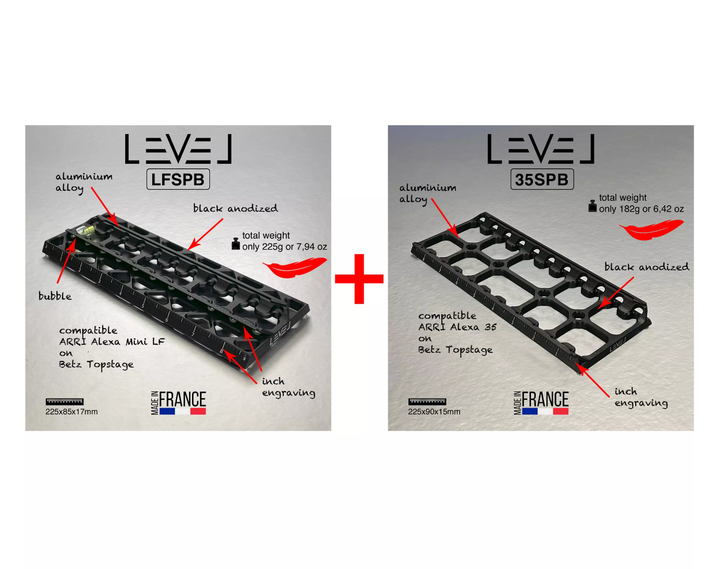 Pack plaques Steadycam LFSPB + 35SPB